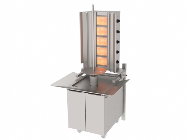ADG-5D Wall Mounting Doner Kebab Machine- Gas- 5 Heaters