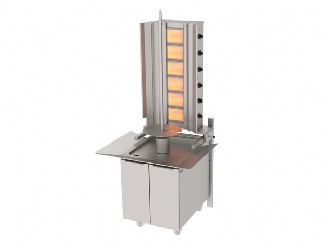 ADG-6D Wall Mounting Doner Kebab Machine- Gas- 6 Heaters