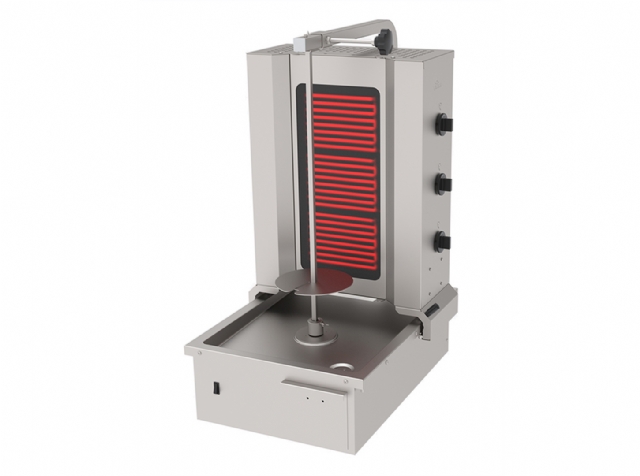 ADE-3A Electric Doner Kebab Machine, 3 Heater, Bottom Motor